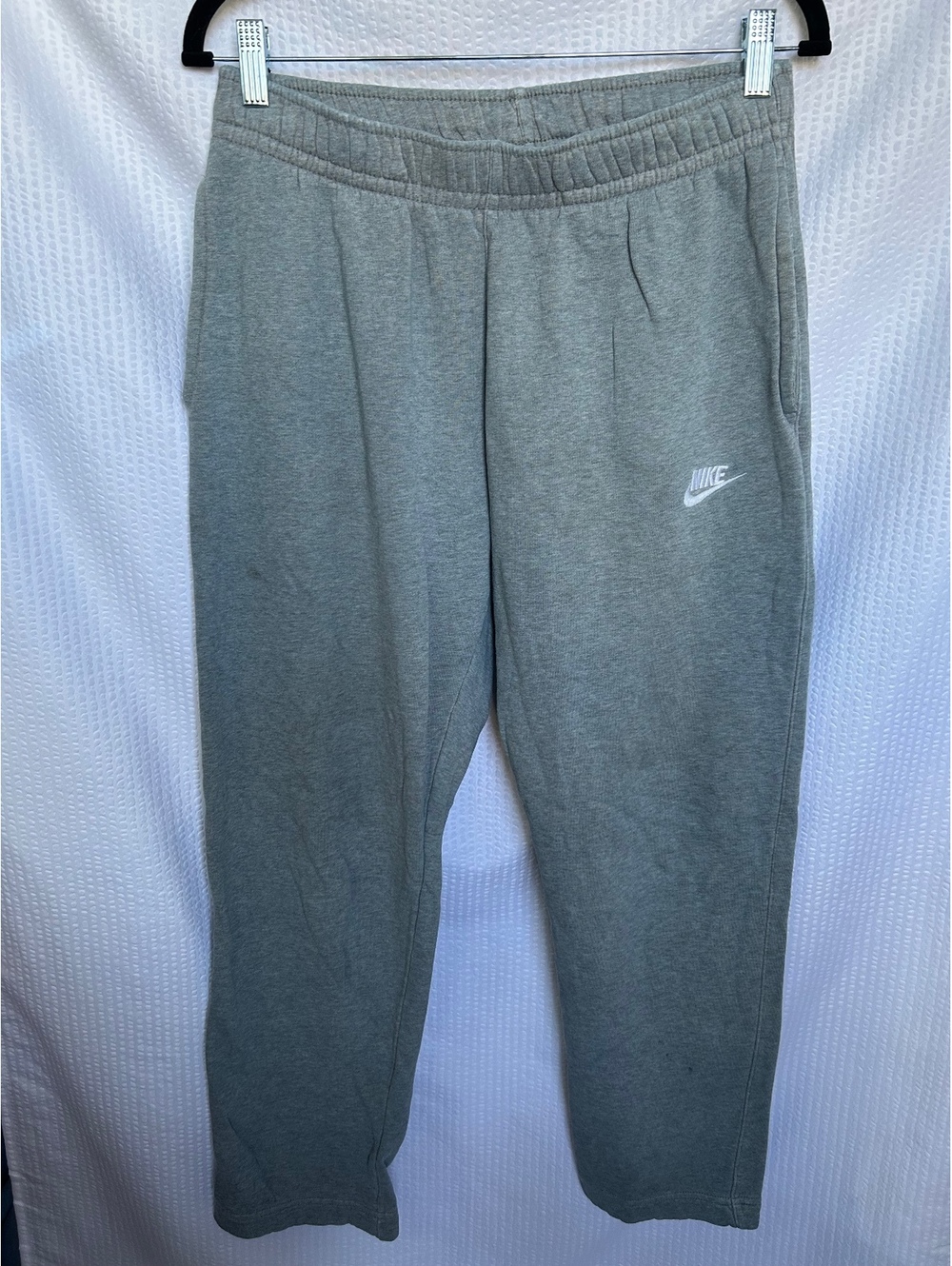 Nike Club Fleece Heather Grey Straight Leg Sweatpants Size M